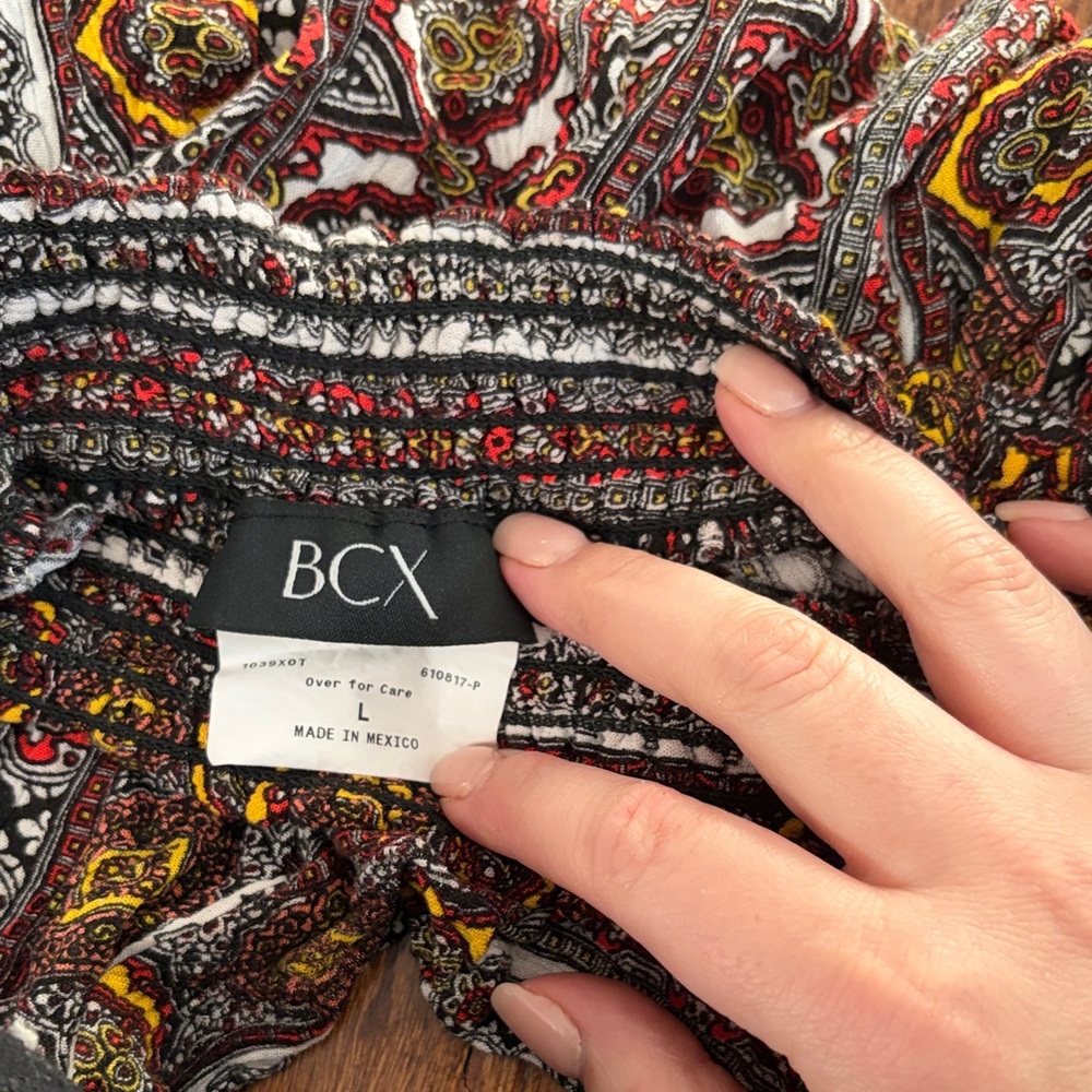 BCX Multicolor Patterned Pants - Picture 2 of 2